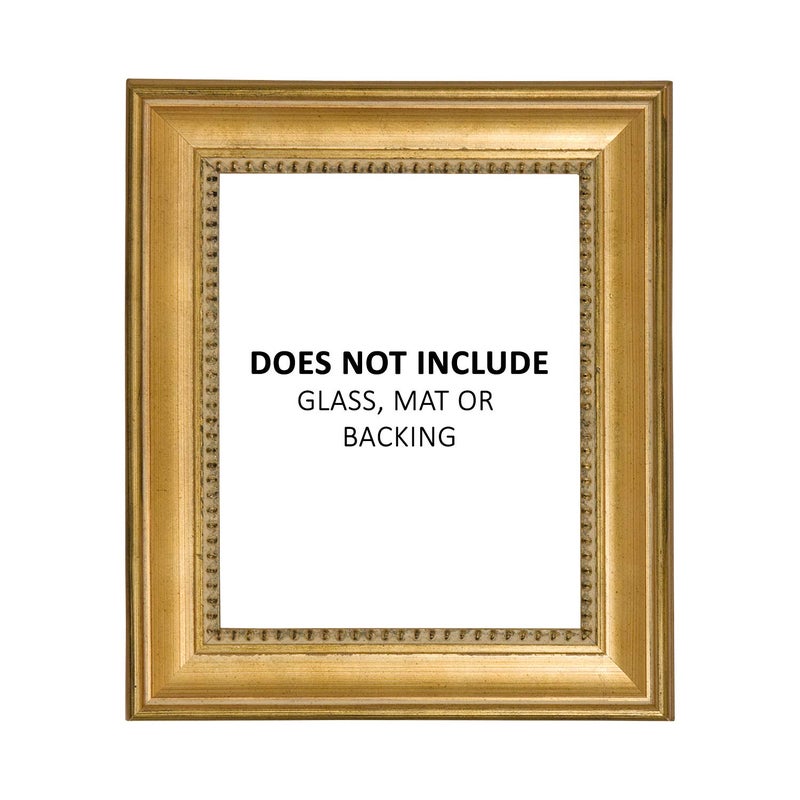 Stein Design Classique 55 Gold Leaf Solid Wood Art Frame 2" Width and 1/4" Rabbet for Canvas, Traditional Artwork, and Portraits - [8" x 10"] - Image 5
